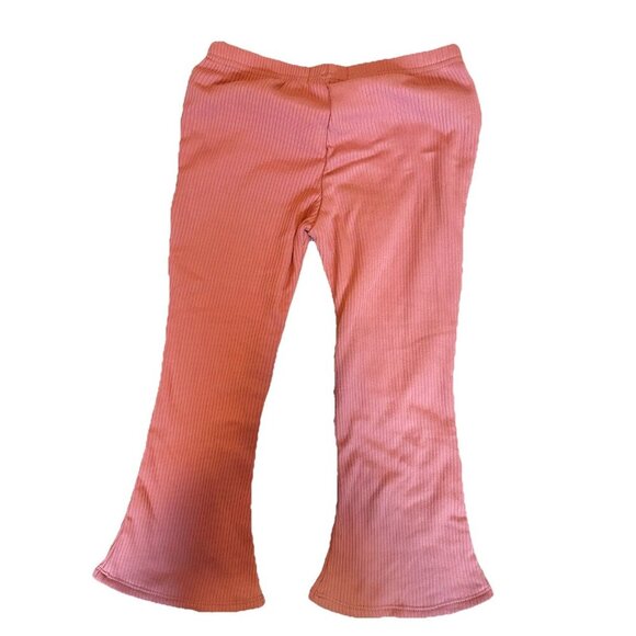Btween Rib Brushed Yoga Pants Girls Size 5 Rose Pink Leggings Soft Stretchy - Picture 2 of 5